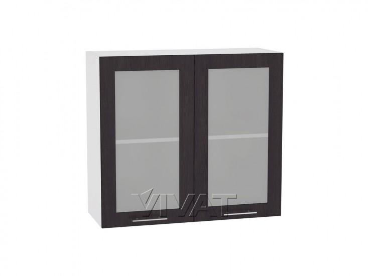 Шкаф верхний со стеклом Валерия-М 800 Венге / Белый