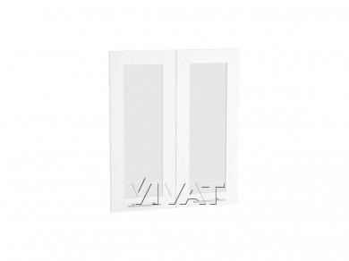 Комплект фасадов Валерия-М со стеклом для каркаса Ф-45 В600 Белый глянец