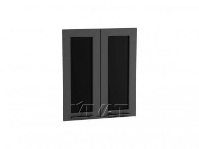 Комплект фасадов Глетчер со стеклом для каркаса Ф-45 В600 Маренго Силк
