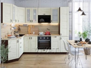 Угловая кухня Лофт-04 Nordic Oak