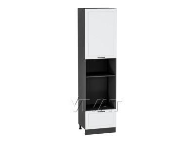 Шкаф пенал под встраиваемую бытовую технику Барселона 600Н (для верхних шкафов 920) Белый / Graphite