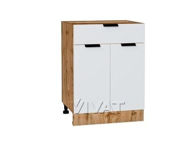 Шкаф нижний с 1 ящиком Евро 601М Белый / Дуб Вотан