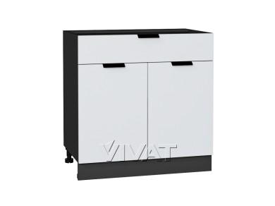 Шкаф нижний с 1 ящиком Евро 800 Белый / Graphite