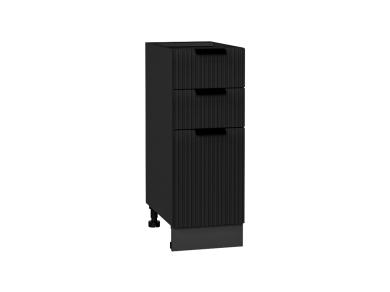 Шкаф нижний с 3-мя ящиками Евро Лайн 300 Антрацит / Graphite