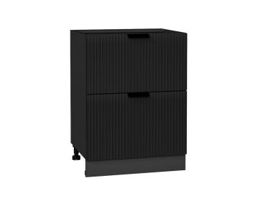 Шкаф нижний с 2-мя ящиками Евро Лайн 600 Антрацит / Graphite