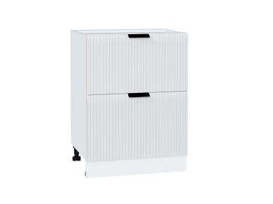 Шкаф нижний с 2-мя ящиками Евро Лайн 600/Б Белый