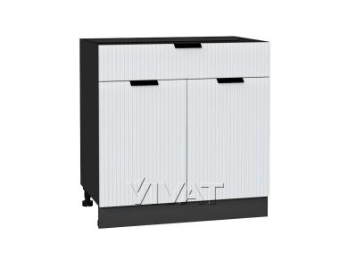 Шкаф нижний с 1 ящиком Евро Лайн 800 Белый / Graphite
