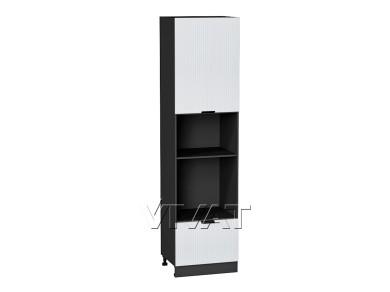Шкаф пенал под встраиваемую бытовую технику Евро Лайн 600 (для верхних шкафов 720)/G Белый