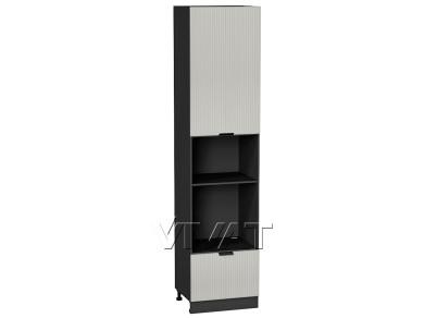 Шкаф пенал под встраиваемую бытовую технику Евро Лайн 600Н (для верхних шкафов 920) Агат / Graphite
