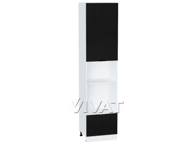 Шкаф пенал под встраиваемую бытовую технику Евро Лайн 600Н (для верхних шкафов 920) Антрацит / Белый
