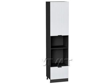 Шкаф пенал под встраиваемую бытовую технику Евро Лайн 600Н (для верхних шкафов 920)/G Белый