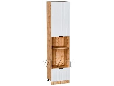 Шкаф пенал под встраиваемую бытовую технику Евро Лайн 600Н (для верхних шкафов 920) Белый / Дуб Вотан