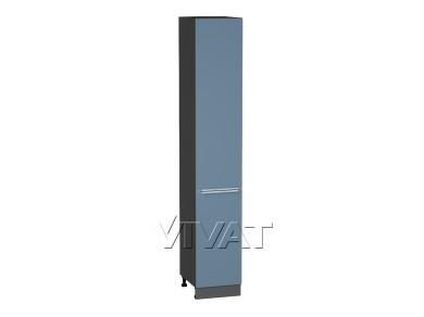 Шкаф пенал Фьюжн 400Н (для верхних шкафов 920) Silky Blue / Graphite
