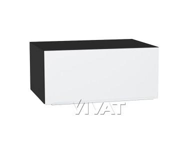 Шкаф верхний горизонтальный с увеличенной глубиной Фьюжн 810 Silky White / Graphite