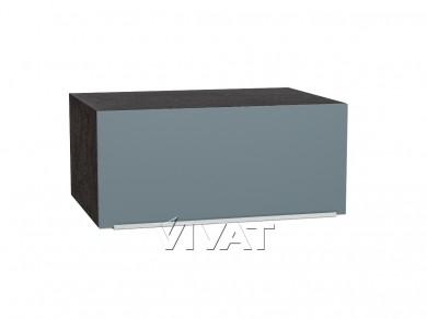 Шкаф верхний горизонтальный с увеличенной глубиной Фьюжн 810 Silky Blue / Венге