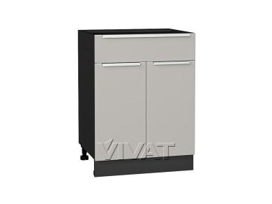 Шкаф нижний с 1 ящиком Фьюжн 601М Silky Light Grey / Graphite