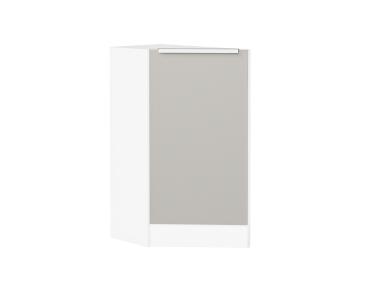 Шкаф нижний торцевой Фьюжн 300 (прав.) Silky Light Grey / Белый