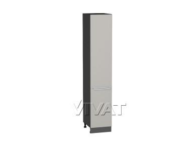 Шкаф пенал Фьюжн 400 (для верхних шкафов 720) Silky Light Grey / Graphite