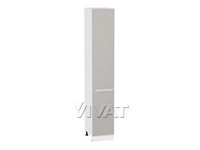Шкаф пенал Фьюжн 400Н (для верхних шкафов 920) Silky Light Grey / Белый