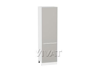 Шкаф пенал Фьюжн 600 (для верхних шкафов 720) Silky Light Grey / Белый