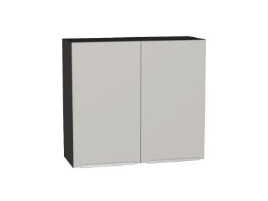 Шкаф верхний Фьюжн 800 Silky Light Grey / Graphite