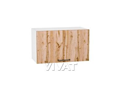 Шкаф верхний горизонтальный Флэт 600 Wotan Oak 2S / Белый