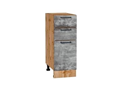 Шкаф нижний с 3-мя ящиками Флэт 300 Temple Stone 2S / Дуб Вотан