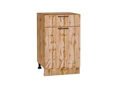 Шкаф нижний с 1 ящиком Флэт 500 Wotan Oak 2S / Дуб Вотан