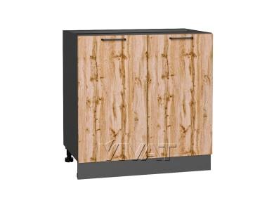 Шкаф нижний под мойку Флэт 800 Wotan Oak 2S / Graphite