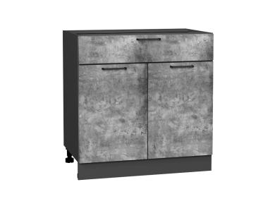 Шкаф нижний с 1 ящиком Флэт 800 Temple Stone 2S / Graphite