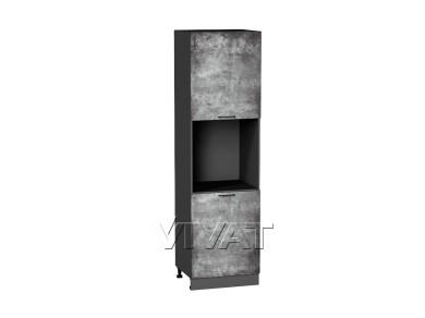 Шкаф пенал под встраиваемую бытовую технику Флэт 600 (для верхних шкафов 720) Temple Stone 2S / Graphite