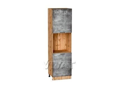 Шкаф пенал под встраиваемую бытовую технику Флэт 600 (для верхних шкафов 720) Temple Stone 2S / Дуб Вотан