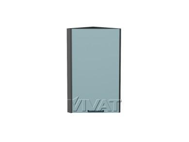 Шкаф верхний торцевой Флэт 300 Grey-green In 2S / Graphite