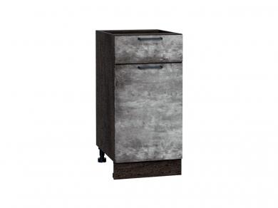Шкаф нижний с 1 ящиком Флэт 400 Temple Stone 2S / Graphite
