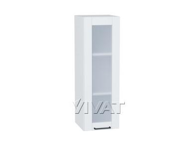 Шкаф верхний со стеклом Флэт 300Н White In 2S / Белый