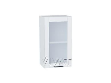 Шкаф верхний со стеклом Флэт 400 White In 2S / Белый