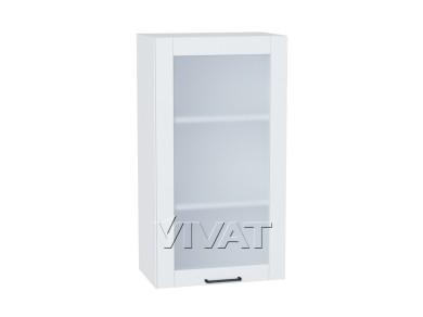 Шкаф верхний со стеклом Флэт 500Н White In 2S / Белый
