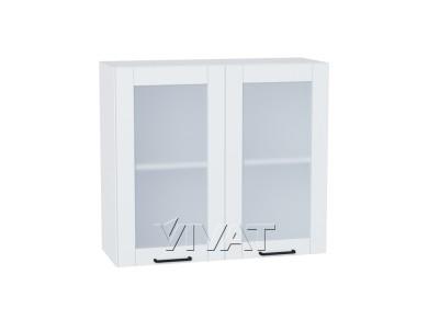 Шкаф верхний со стеклом Флэт 800 White In 2S / Белый