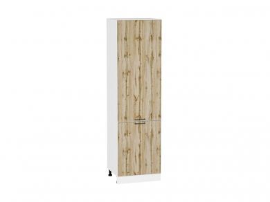 Шкаф пенал Флэт 600 (для верхних шкафов 720) Wotan Oak 2S / Белый