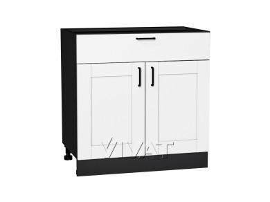 Шкаф нижний с 1 ящиком Лофт 800 Super White / Graphite