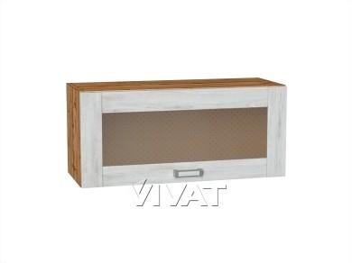 Шкаф верхний горизонтальный со стеклом Лофт 800 Nordic Oak / Дуб Вотан