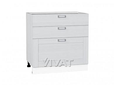 Шкаф нижний с 3-мя ящиками Лофт 800 Snow Veralinga / Белый