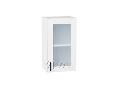 Шкаф верхний со стеклом Лофт 400/Б Super White