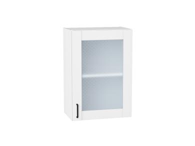 Шкаф верхний со стеклом Лофт 500 Super White / Белый