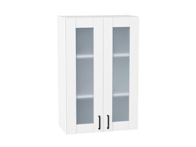 Шкаф верхний со стеклом Лофт 600Н Super White / Белый