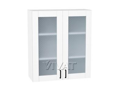 Шкаф верхний со стеклом Лофт 800Н/Б Super White