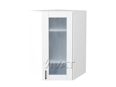 Шкаф верхний угловой со стеклом Лофт 590/Б Super White