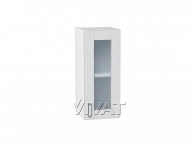 Шкаф верхний со стеклом Лофт 300 Snow Veralinga / Белый