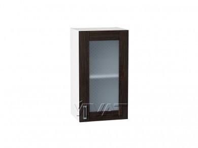Шкаф верхний со стеклом Лофт 400 Wenge Veralinga / Белый