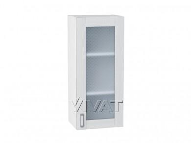 Шкаф верхний со стеклом Лофт 400Н Snow Veralinga / Белый